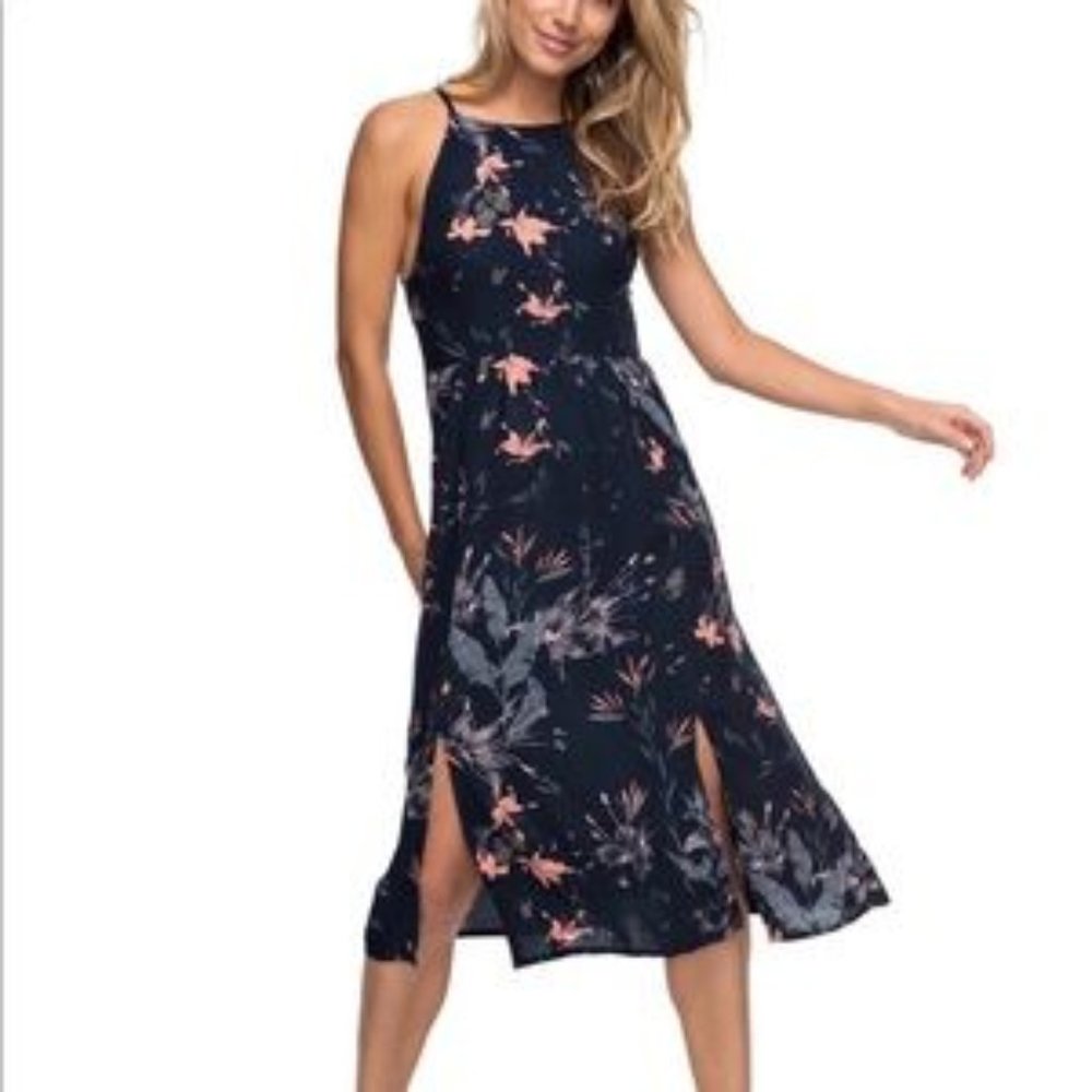 ROXY High Neck Midi Dress